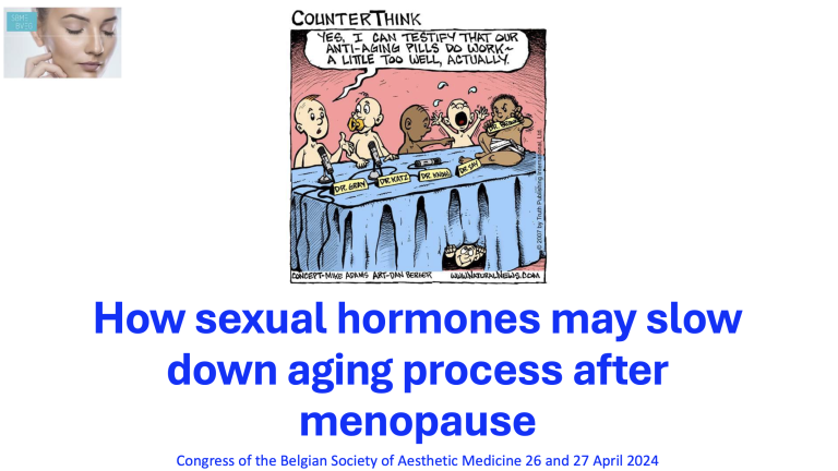 How sexual hormones may slow down aging process after menopause